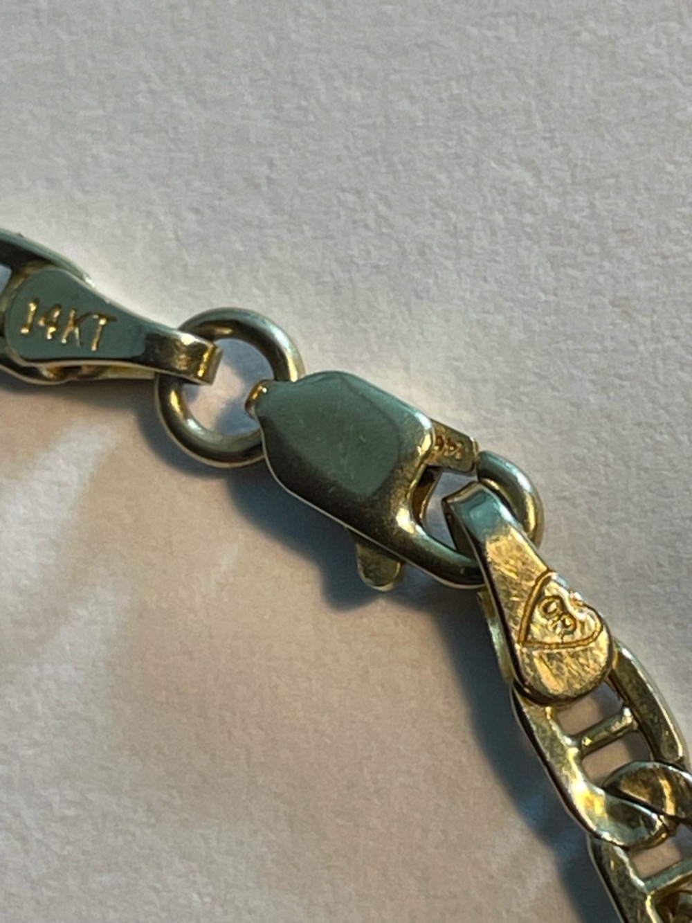 Solid Stamped 14KT 6.75”” yellow Gold Bracelet (broken) repairable? 1.84 grams - Picture 2 of 11